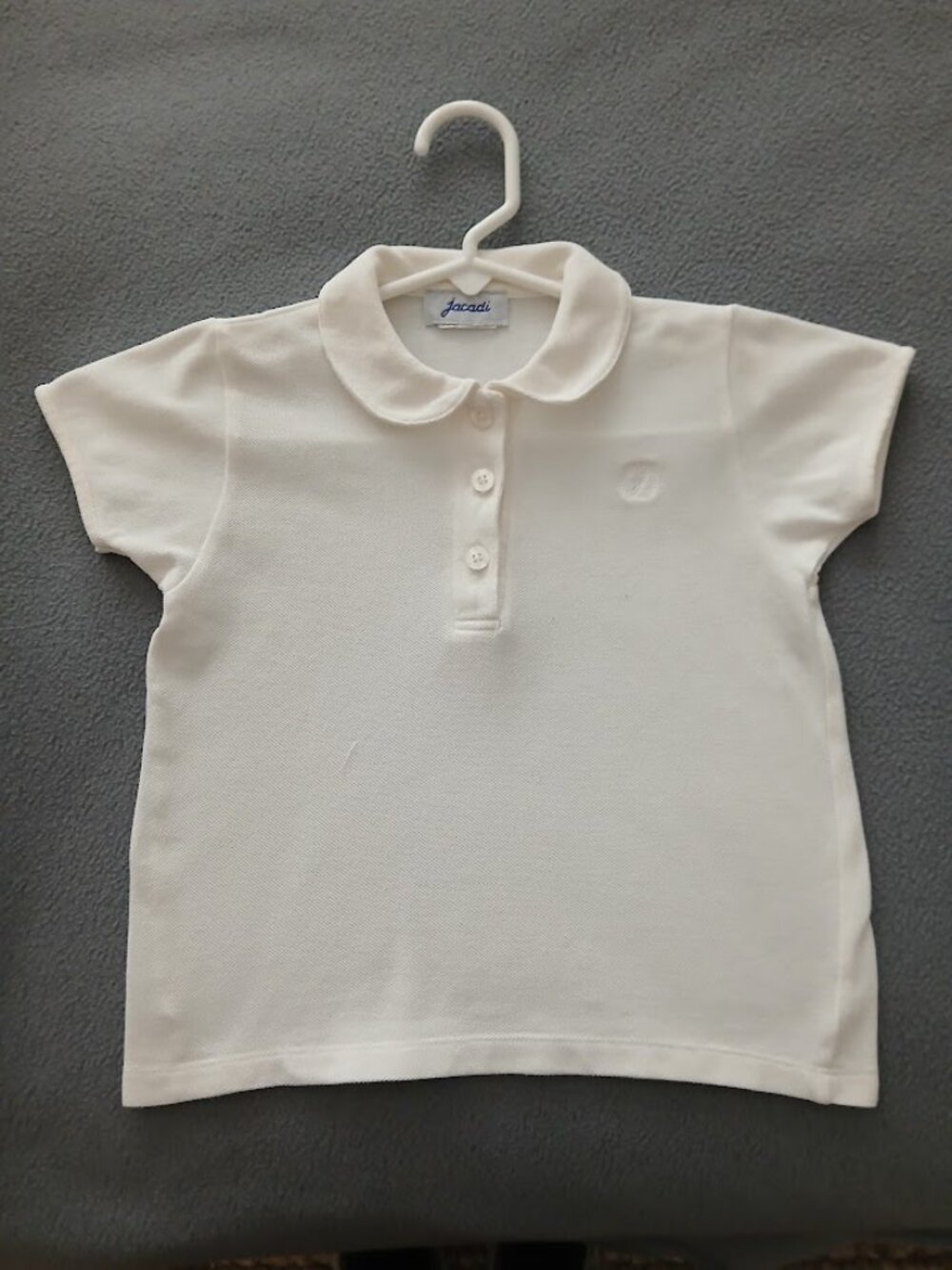Jacadi White Cotton Polo Shirt 3T